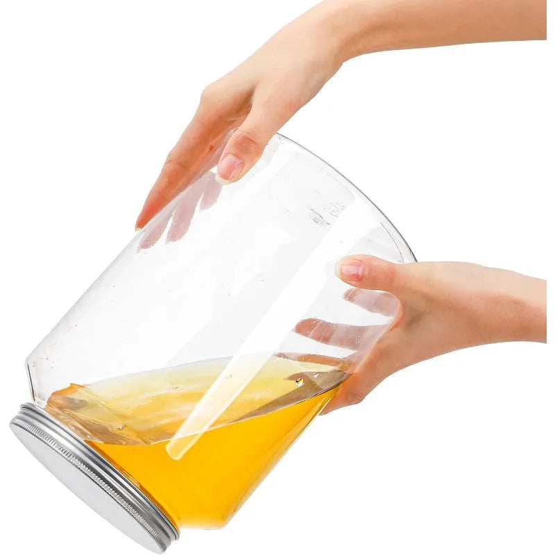 1-Pack - 3.5L Clear Plastic Jars