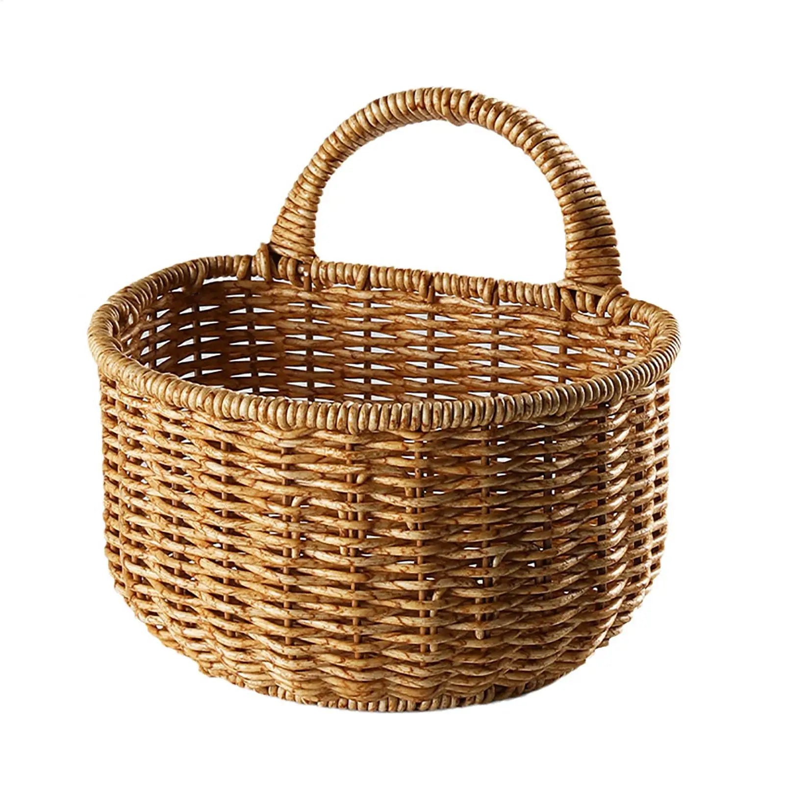 Small Woven Storage Basket with Handle