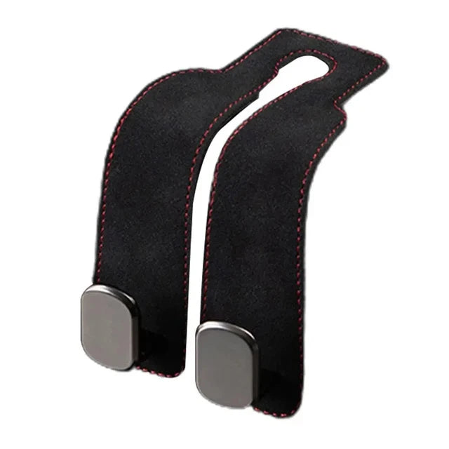 Leather Car Seat Back Double Hook – Smart Storage for Everyday Drives