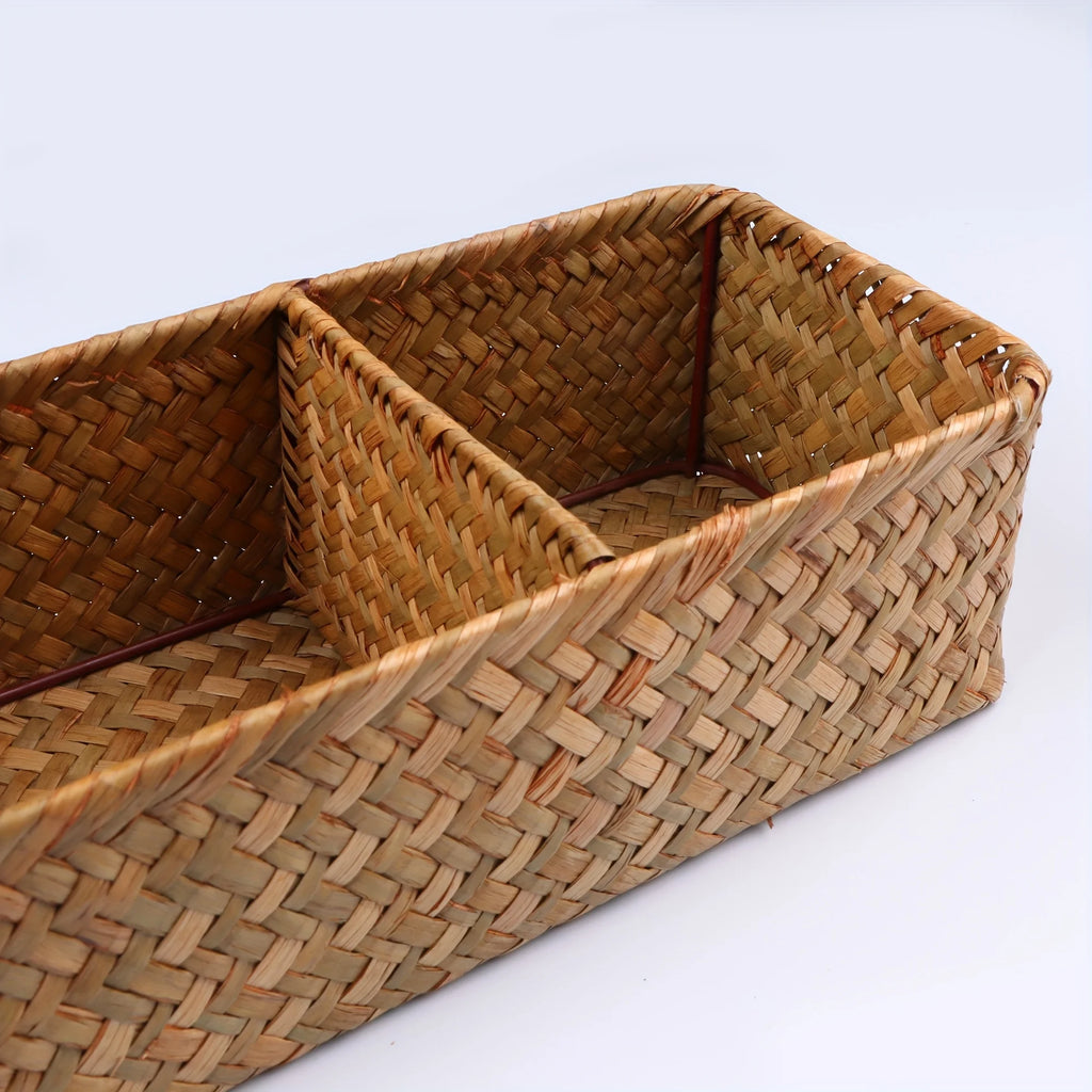 Willow Storage Basket,  3 Compartments.