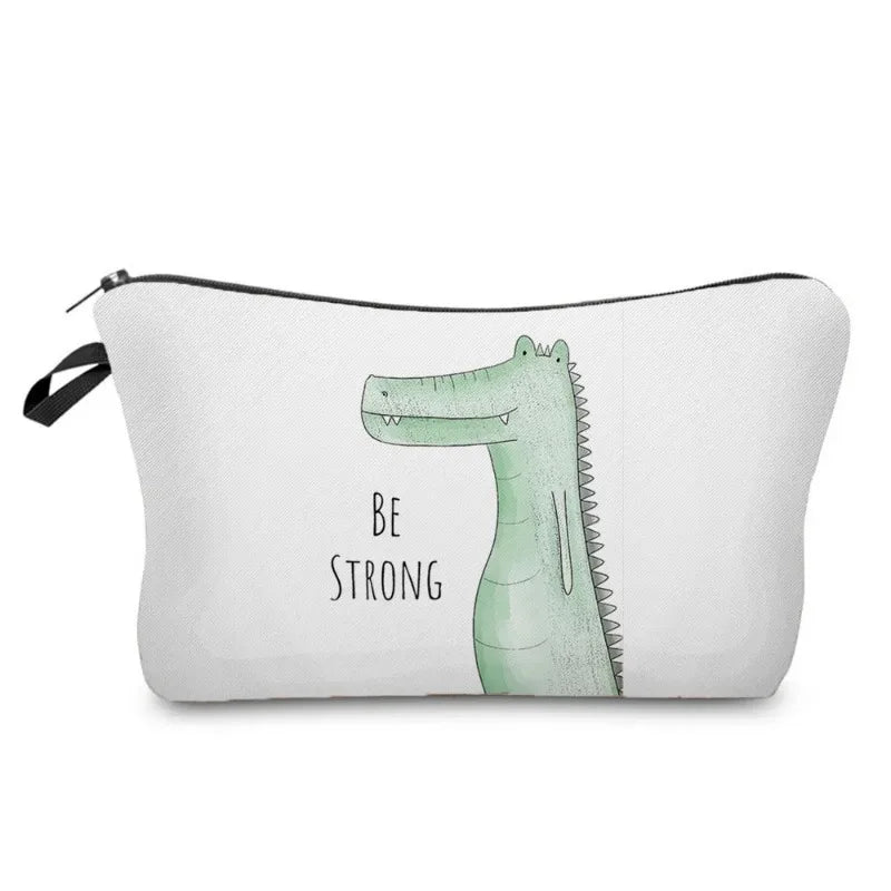 Lovely Water colour Animal Print Pencil Case or Make up case