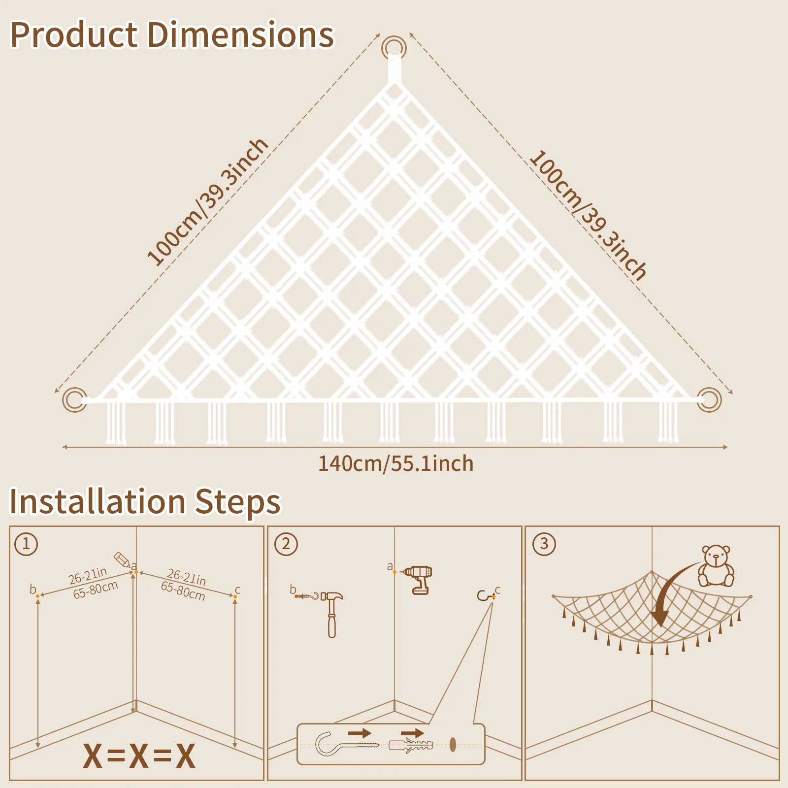 Teddy Hammock, Hanging Storage