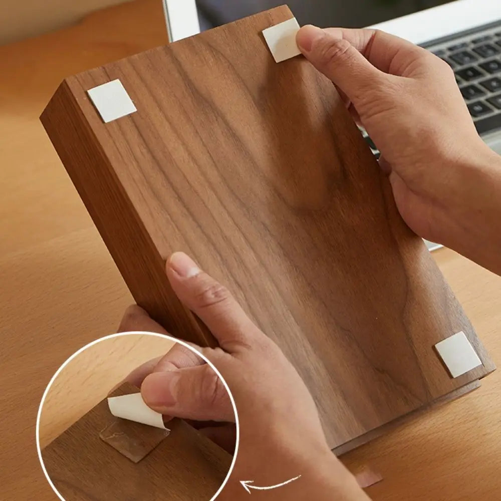 Convenient Under Desk Storage Box Natural Bamboo/Walnut