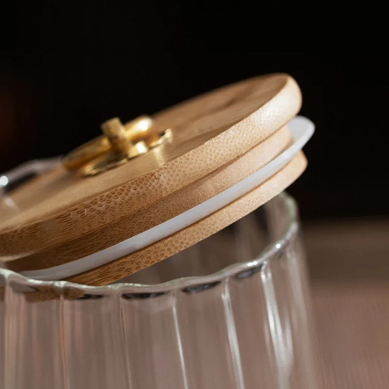 High Borosilicate Glass Storage Jar – Elegant and Practical