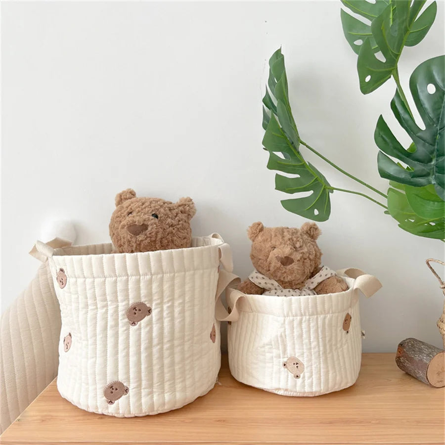 Cotton Embroidered Pouch with Handle
