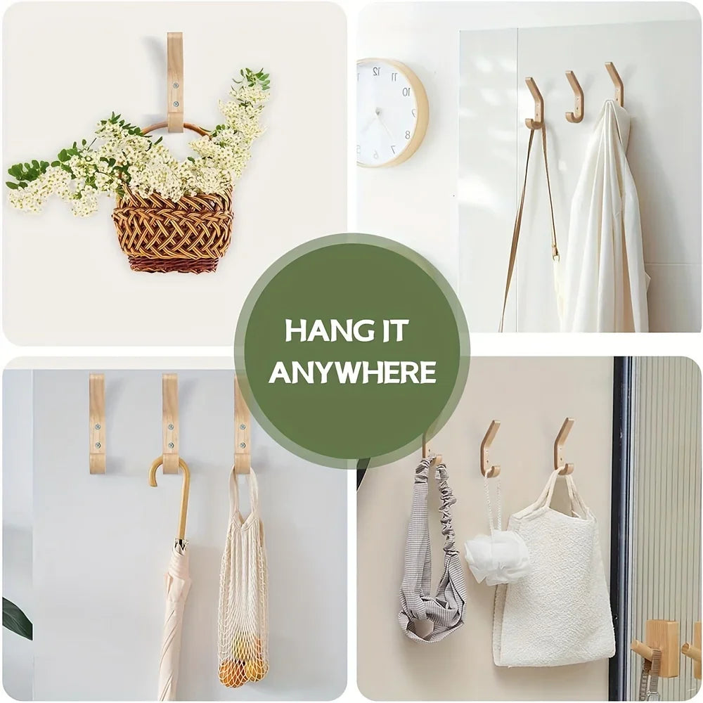 Natural Oak Wood Hooks