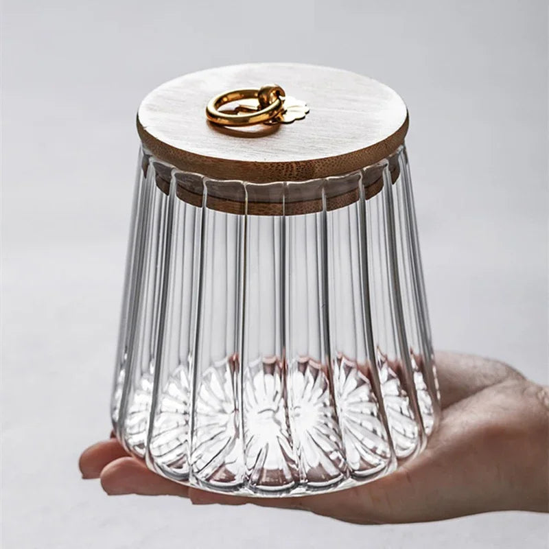 High Borosilicate Glass Storage Jar – Elegant and Practical