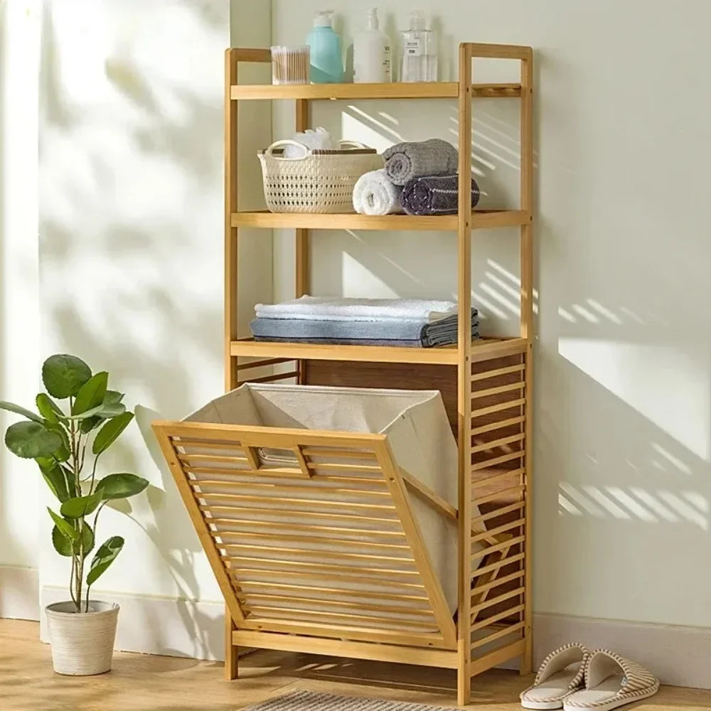 The Alpine Hamper Étagère: Bespoke Laundry Management