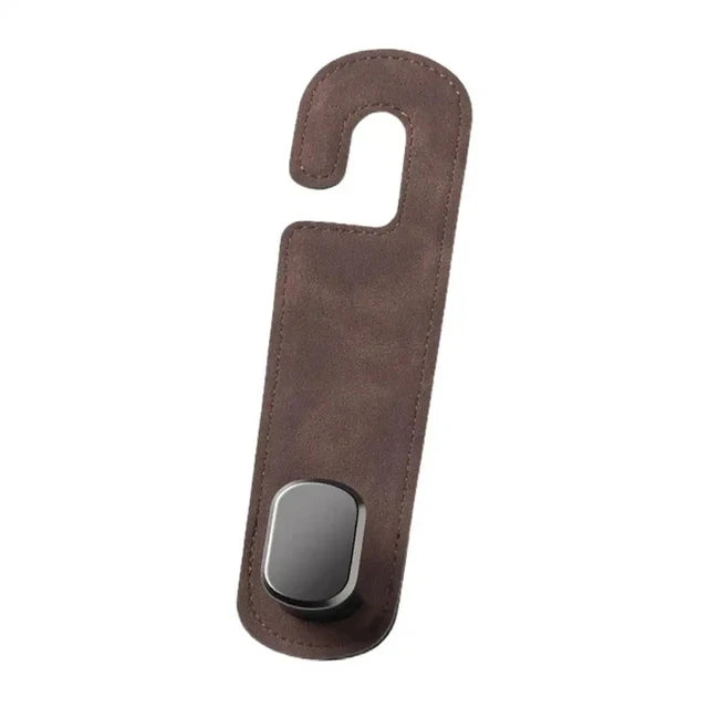 Leather Car Seat Back Double Hook – Smart Storage for Everyday Drives