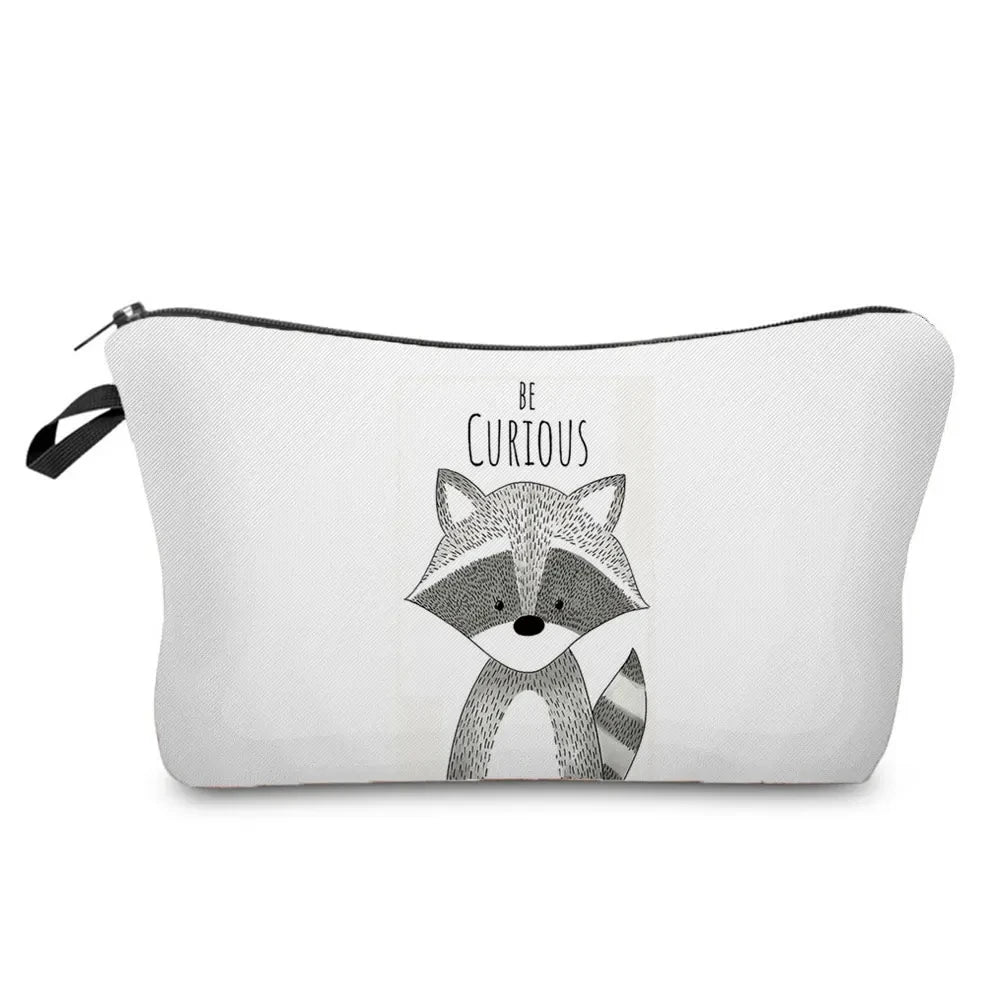 Lovely Water colour Animal Print Pencil Case or Make up case