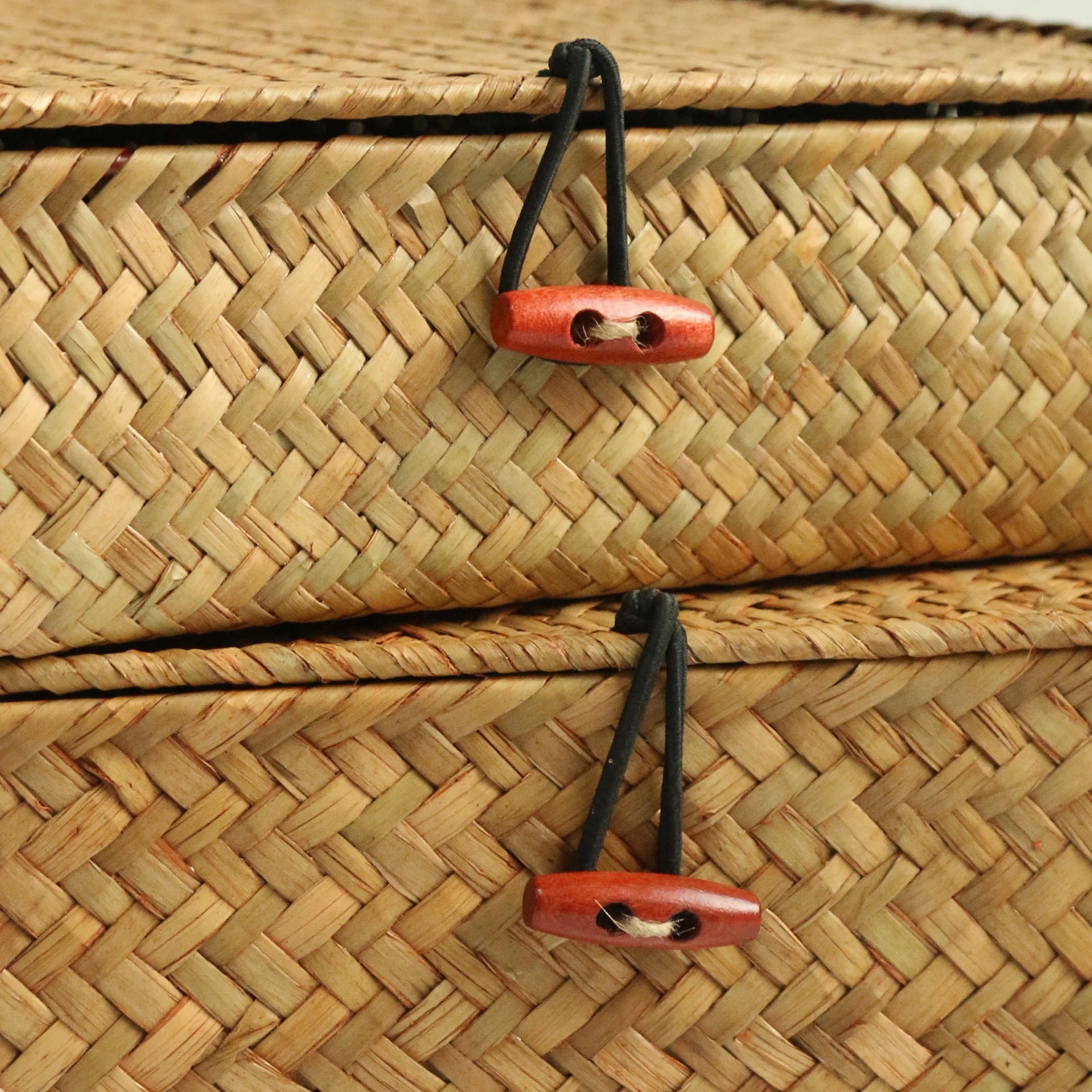 2 Pcs Seagrass Baskets with Lid
