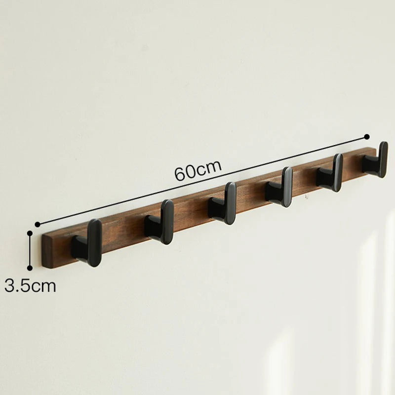 Wood Wall-Mounted Multifunctional Hanger – Elegant Organisation Made Simple