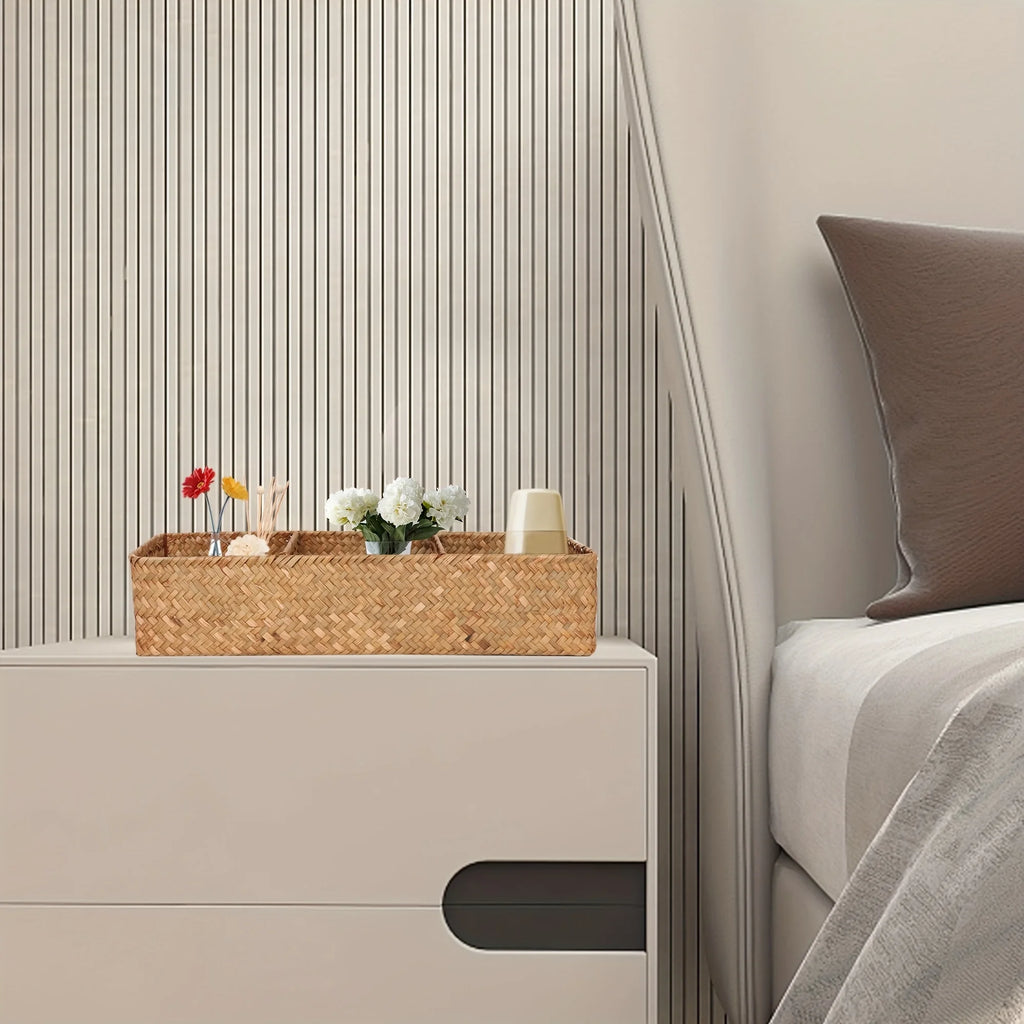 Willow Storage Basket,  3 Compartments.