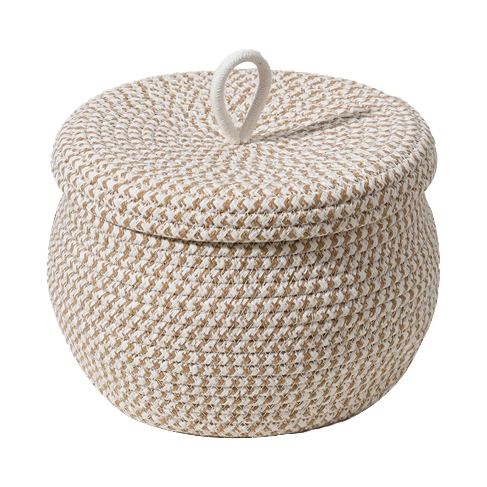 Cotton Rope Storage Baskets With Lid