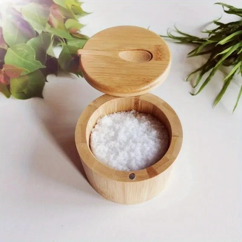 Wooden Magnetic Seasoning Box with Spoon