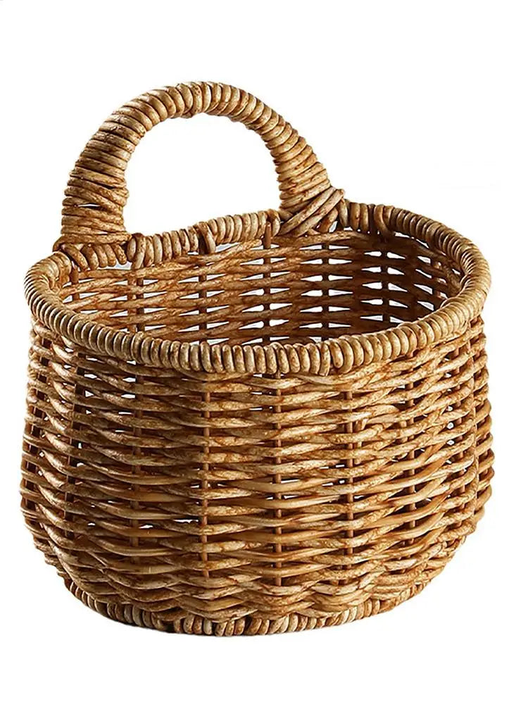Small Woven Storage Basket with Handle