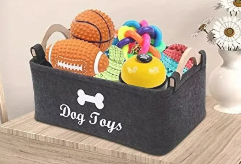 Felt Pet Toy Storage Basket