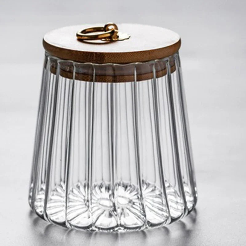 High Borosilicate Glass Storage Jar – Elegant and Practical