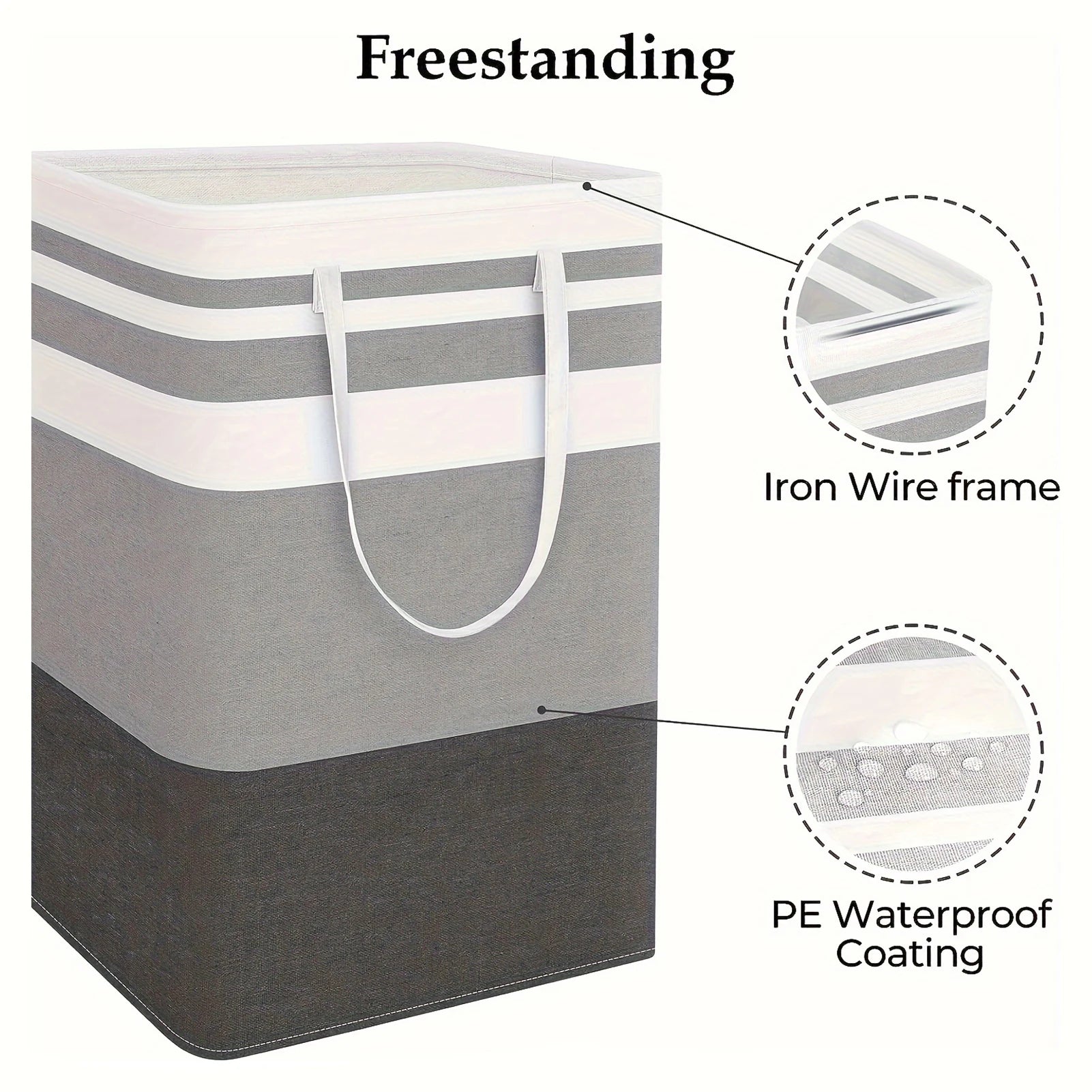75L Large Laundry Basket with Handles