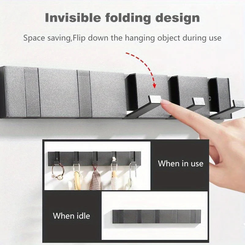 Aluminum Alloy Folding Hooks – Sleek, Space-Saving Organisation